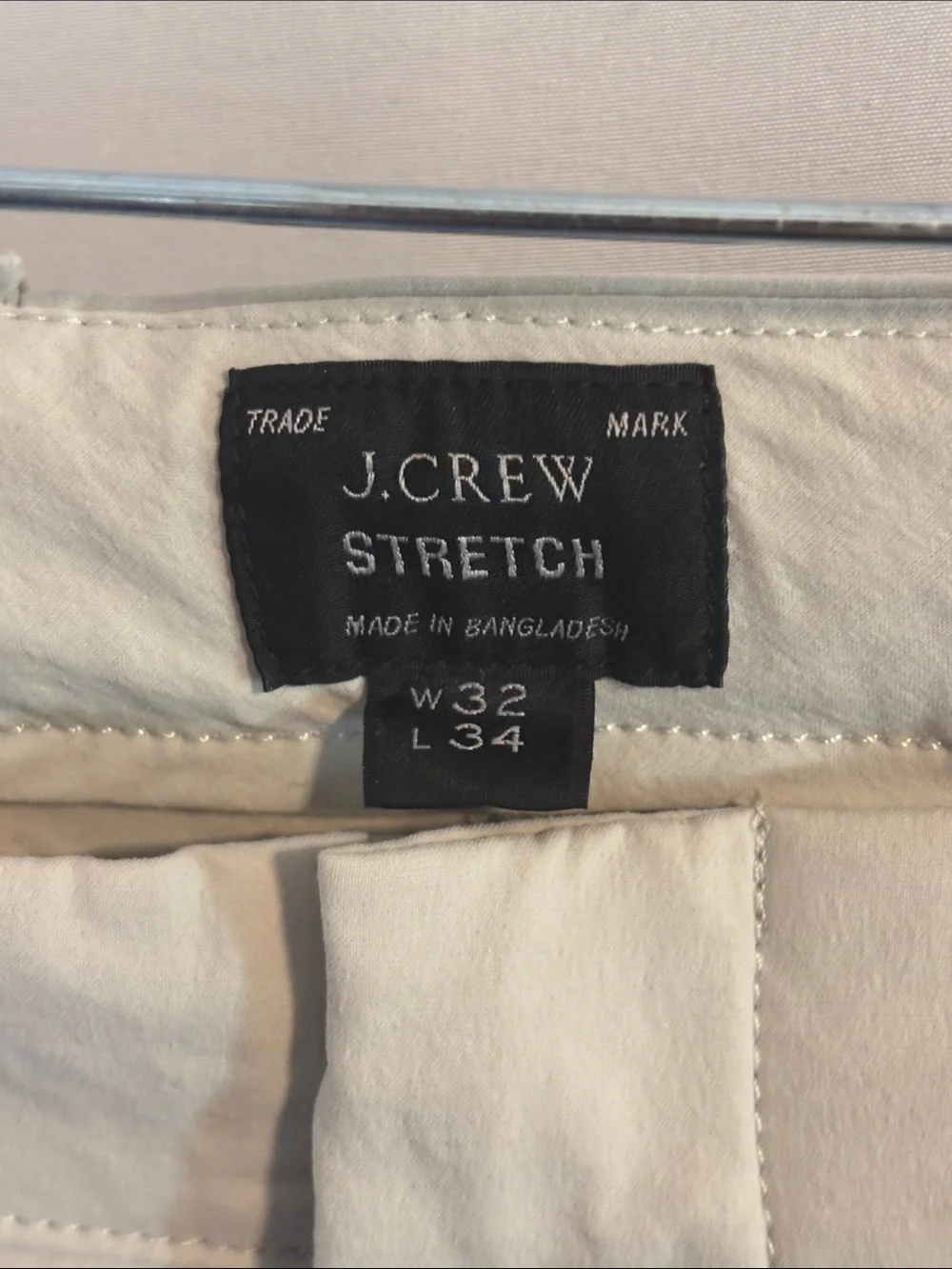 J. Crew Slim 484 performance tan Chinos 32x34